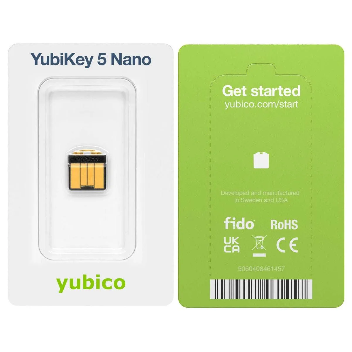 5 Nano Two Factor Auth Sec Key,Blister Pk Usb A Port Small Profile