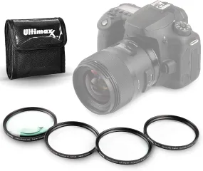 55MM Ultimaxx Professional Four Piece HD Macro Close-up Filter Kit (1, 2, 4, 10 Diopter Filters) for Nikon D3300, D3400, D3500, D500, D5200, D5300, D5500, D5600 w/AF-P DX NIKKOR 18-55mm f/3.5-5.6G VR