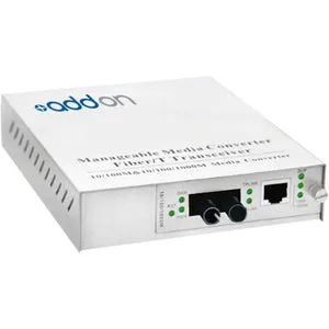 Addon 10/100/1000Base-Tx(Rj-45) To 1000Base-Bxu(St) Bidi Smf 1310Nm/1550Nm 20Km Managed Media Converter