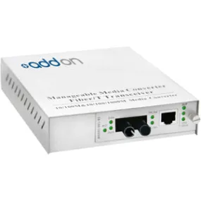 Addon 10/100/1000Base-Tx(Rj-45) To 1000Base-Bxu(St) Bidi Smf 1310Nm/1550Nm 20Km Managed Media Converter