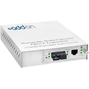 Addon 10/100Base-Tx(Rj-45) To 100Base-Bxu(Sc) Bidi Smf 1310Nmtx/1550Nmrx 20Km Managed Media Converter