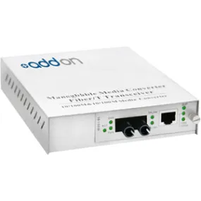 Addon 10/100Base-Tx(Rj-45) To 100Base-Bxu(St) Bidi Smf 1310Nm/1550Nm 20Km Managed Media Converter