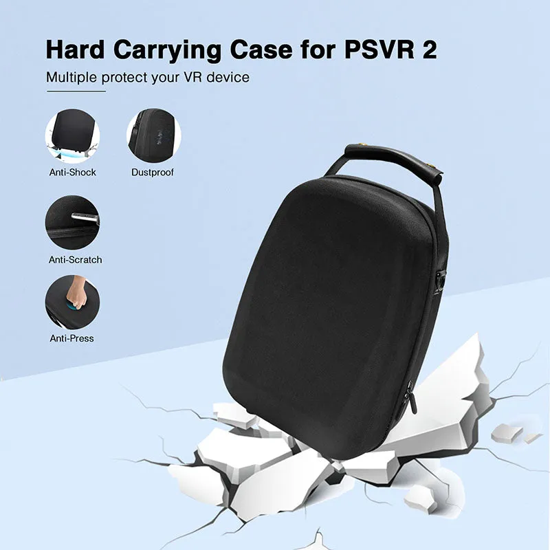 Black Carrying Case Compatible with PlayStation VR2, Mytrix Portable Hard Shell Travel Case Storage for PS VR2