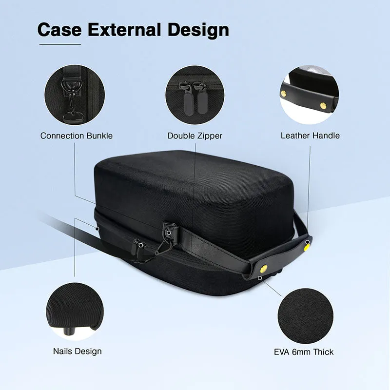 Black Carrying Case Compatible with PlayStation VR2, Mytrix Portable Hard Shell Travel Case Storage for PS VR2