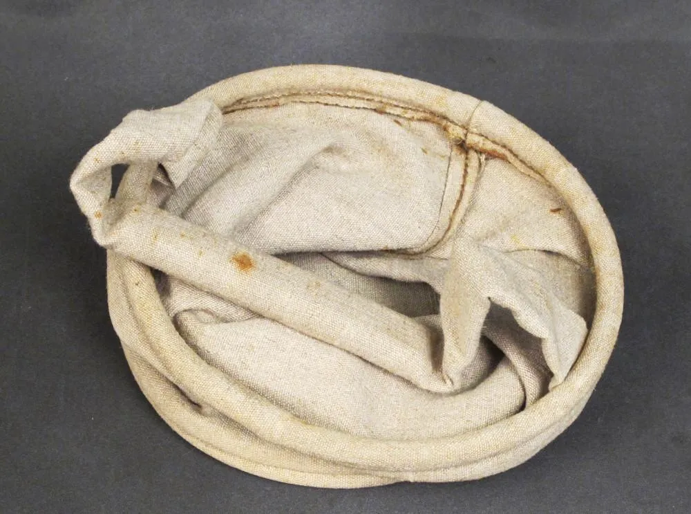 British VR Marked Original Military Issue Flax Cloth Utility Pail
