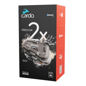 Cardo Freecom 2X Duo Bluetooth Intercom System Sound By JBL