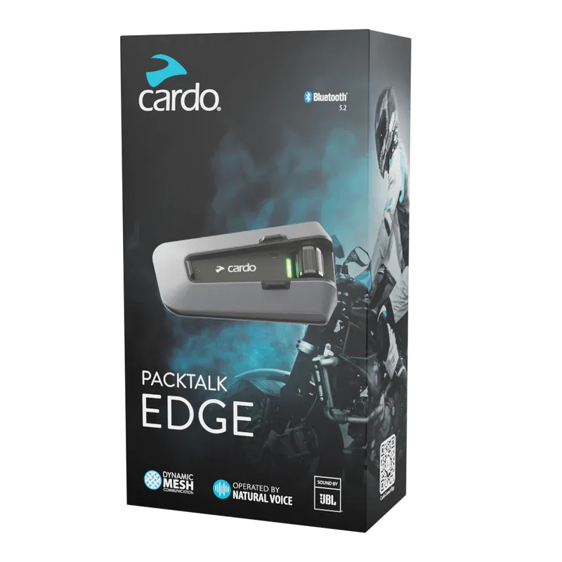 Cardo Packtalk Edge Bluetooth Intercom System Sound By JBL
