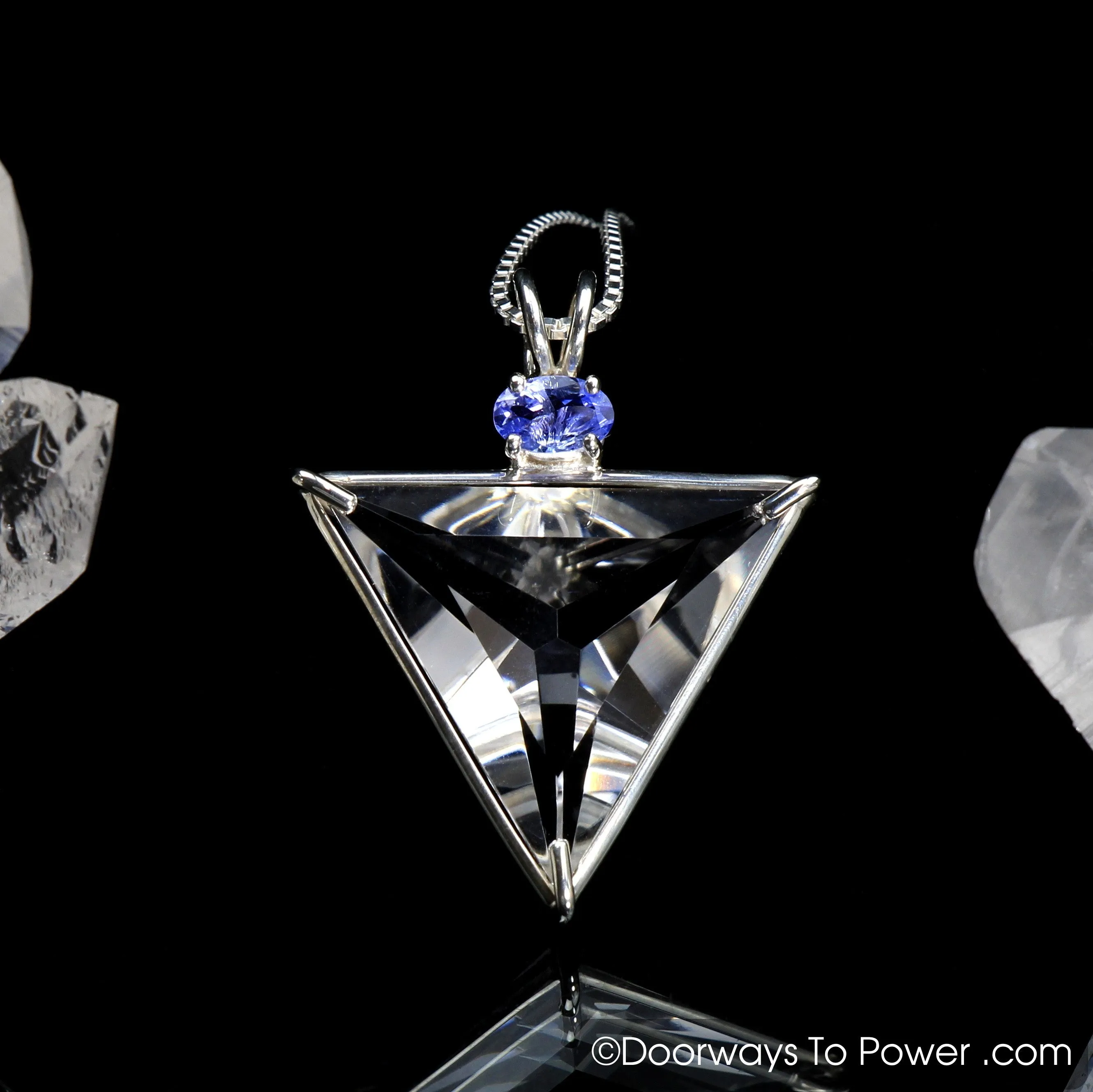 Clear Quartz Tanzanite Angelic Star Pendant