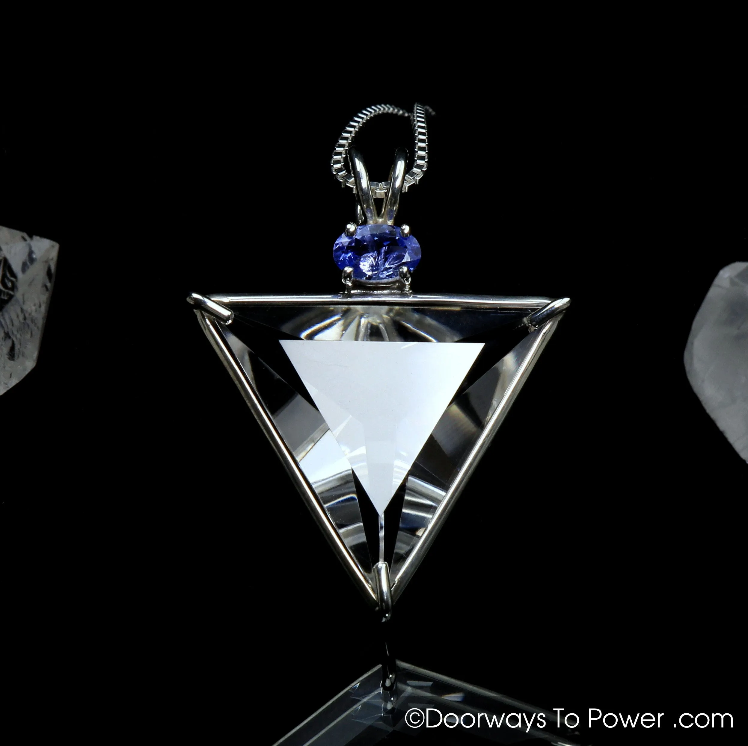 Clear Quartz Tanzanite Angelic Star Pendant