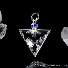 Clear Quartz Tanzanite Angelic Star Pendant