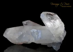 Dumortierite Quartz Crystal Cluster