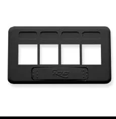 Faceplate- Furniture- Tia- 4-port- Black