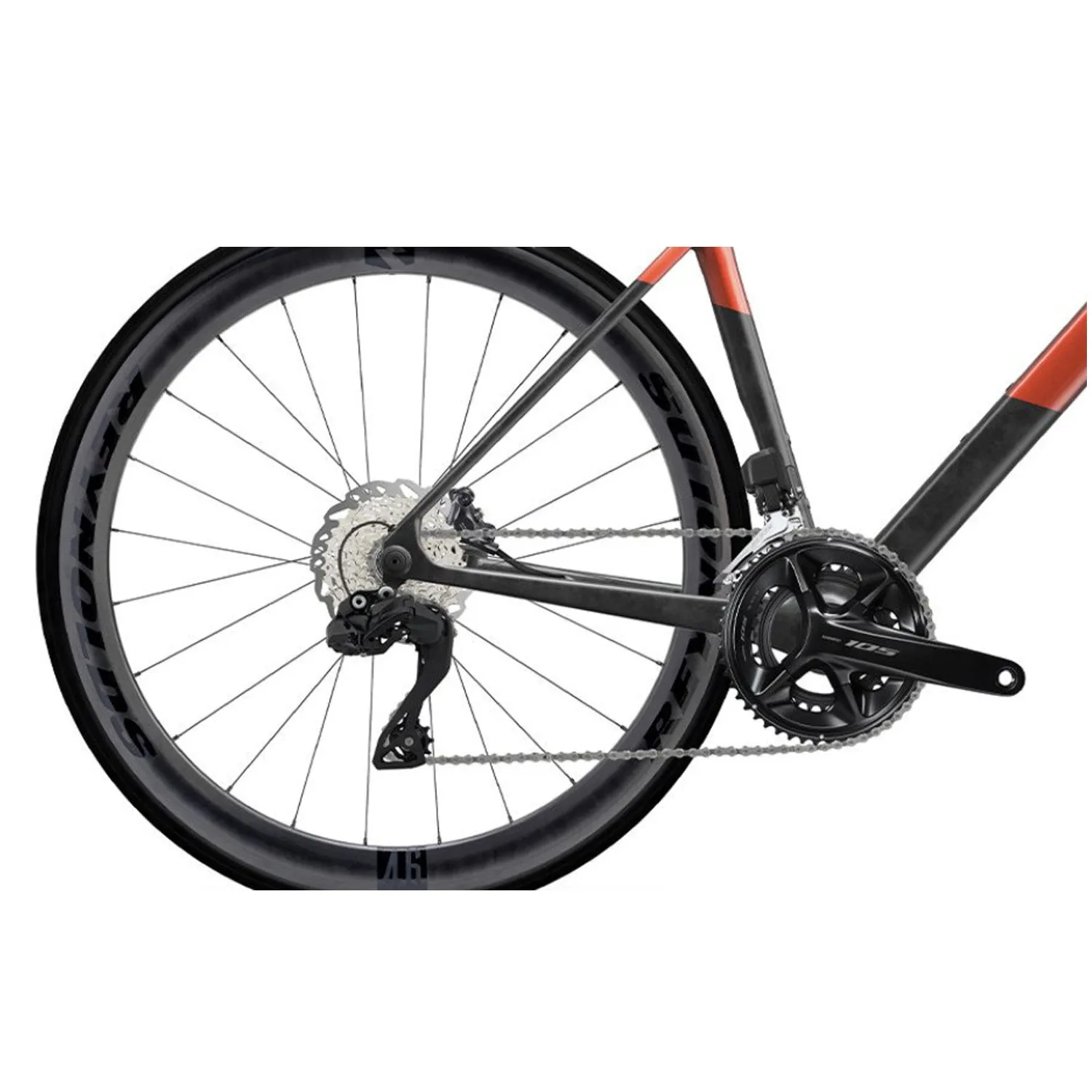 Felt VR Advance 105 Di2, 2025 Road Bike, Fast Orange, Felt Black, Blue