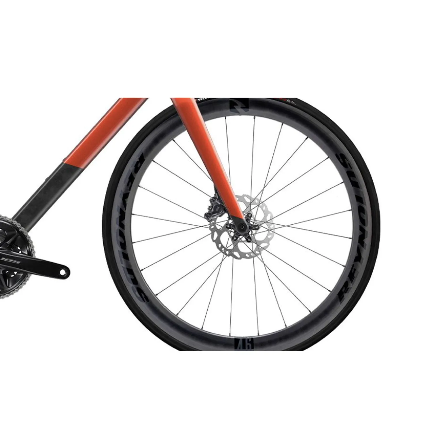 Felt VR Advance 105 Di2, 2025 Road Bike, Fast Orange, Felt Black, Blue