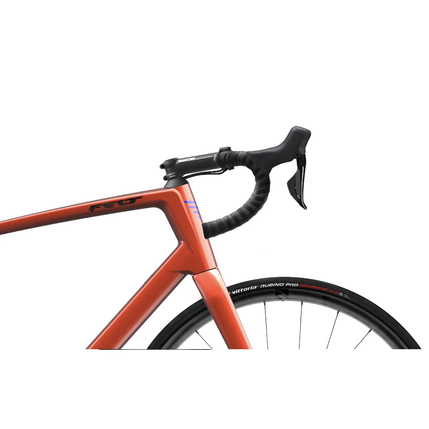 Felt VR Advance 105 Di2, 2025 Road Bike, Fast Orange, Felt Black, Blue