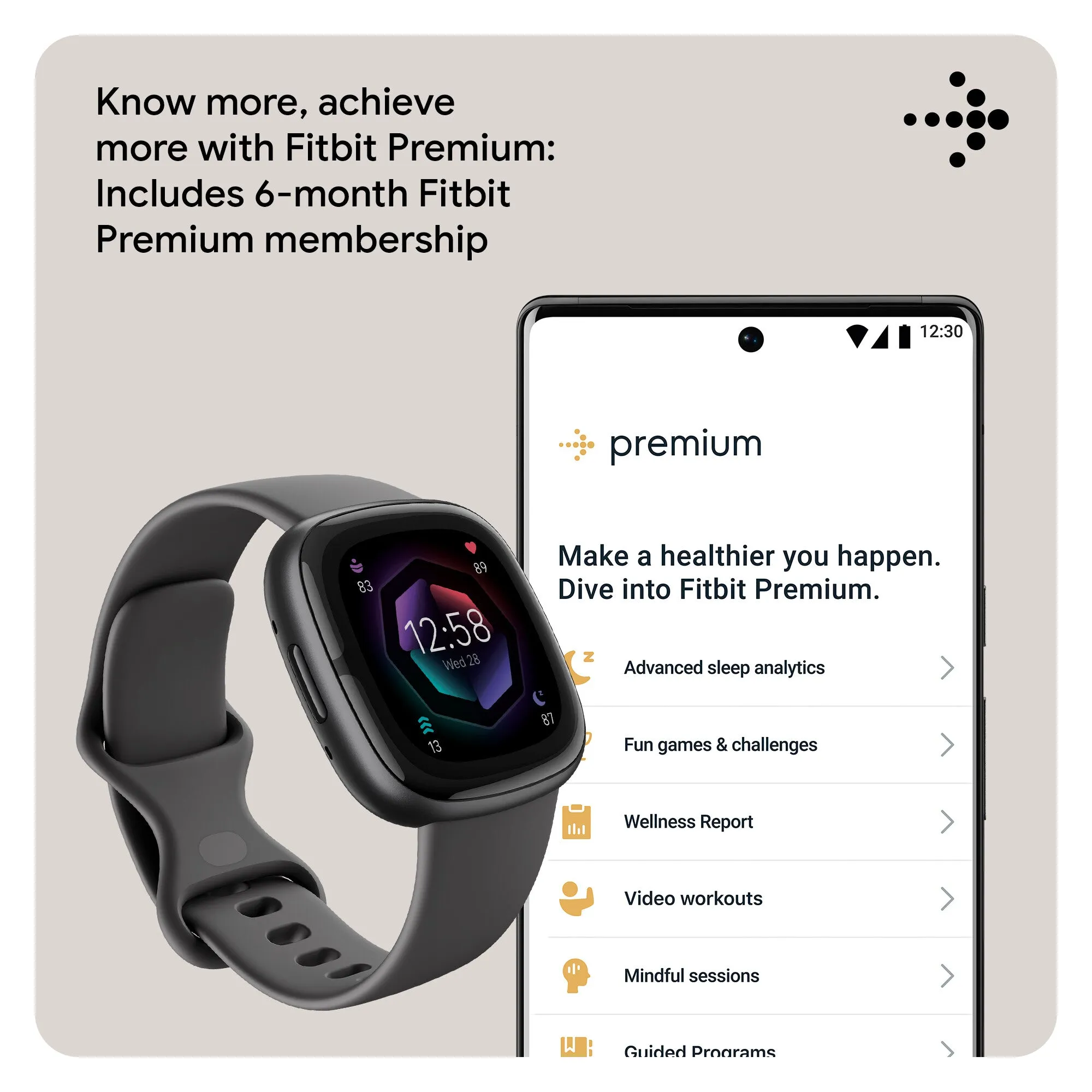 Fitbit Sense 2 Smart Watch - Shadow Grey/Graphite