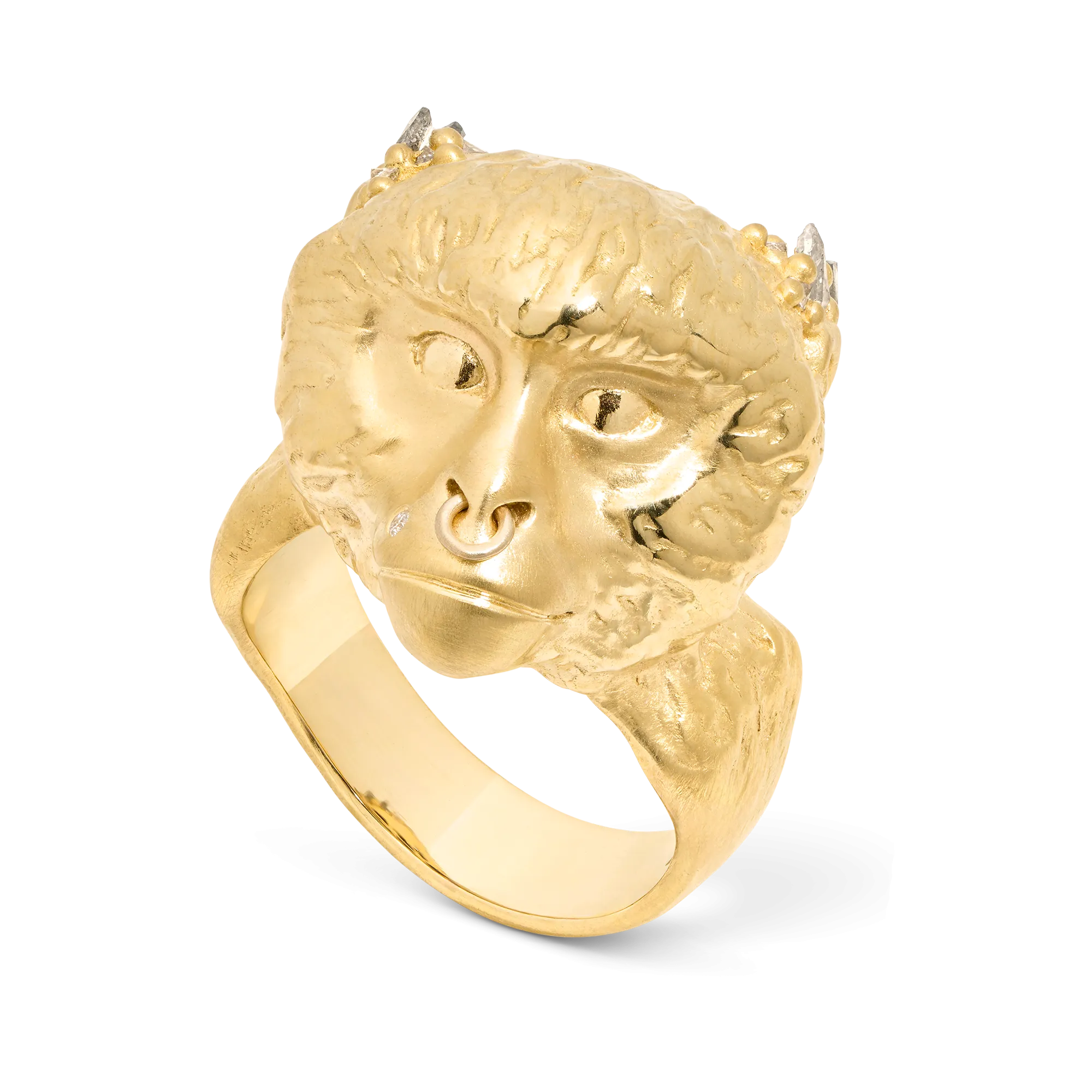 Grey Diamond Zeta Monkey Ring - Size 5 - 11756