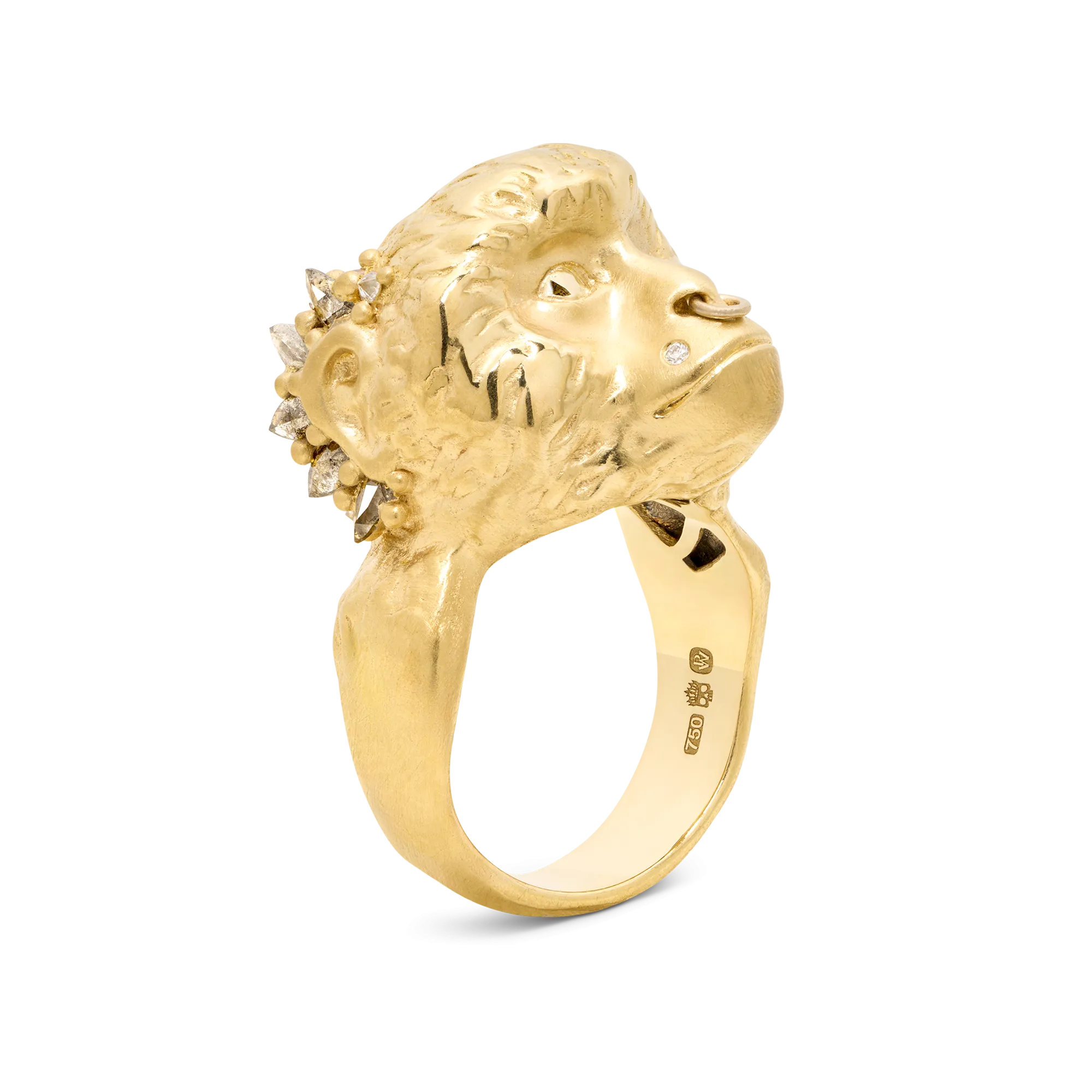 Grey Diamond Zeta Monkey Ring - Size 5 - 11756