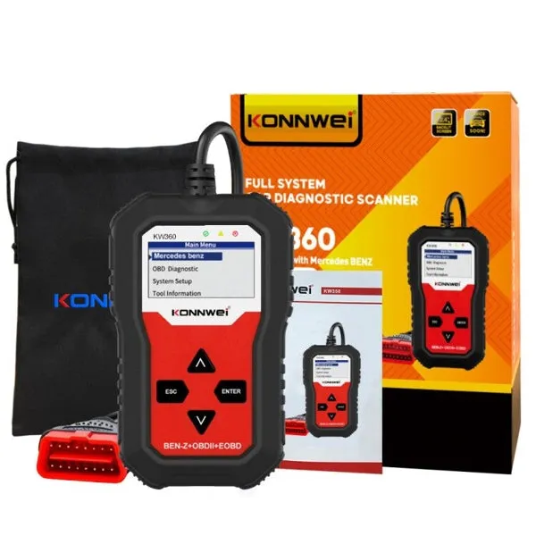 GT-KW360 - Konnwei Full System OBD2 Diagnostic Scanner for Mercedes Benz