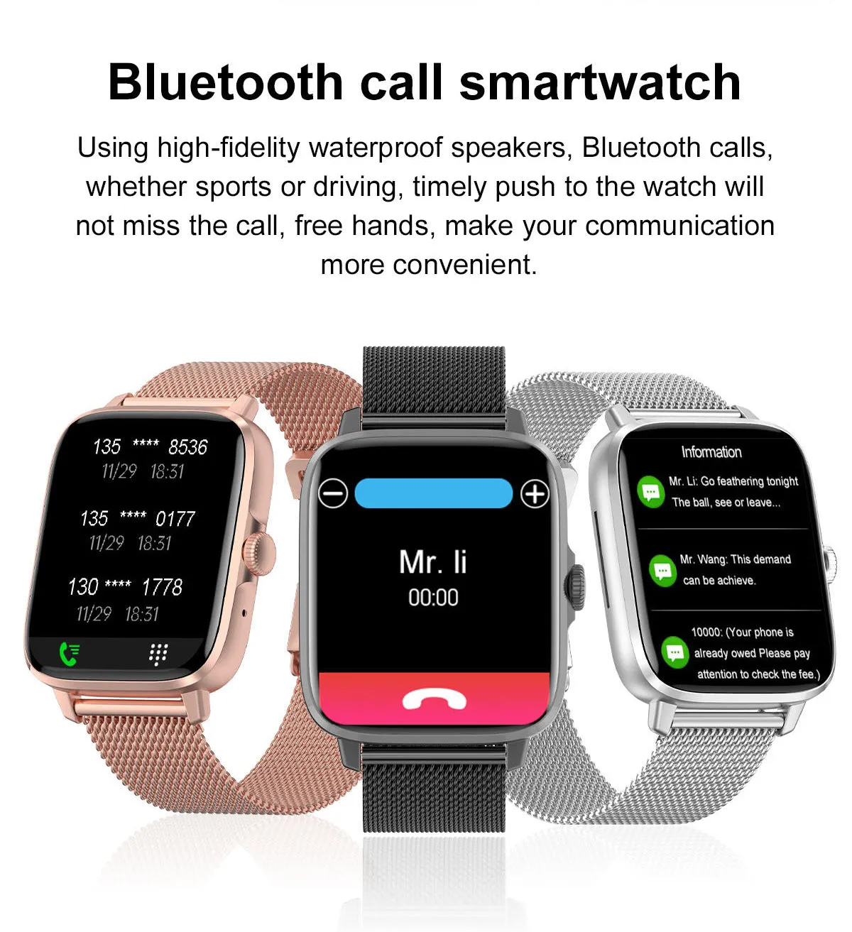 iS102 Smart Watch | Bluetooth Calling & Text
