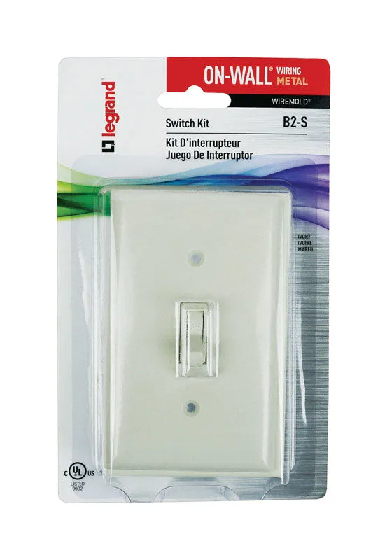 Legrand Rectangle Plastic 1 gang Switch Kit Ivory