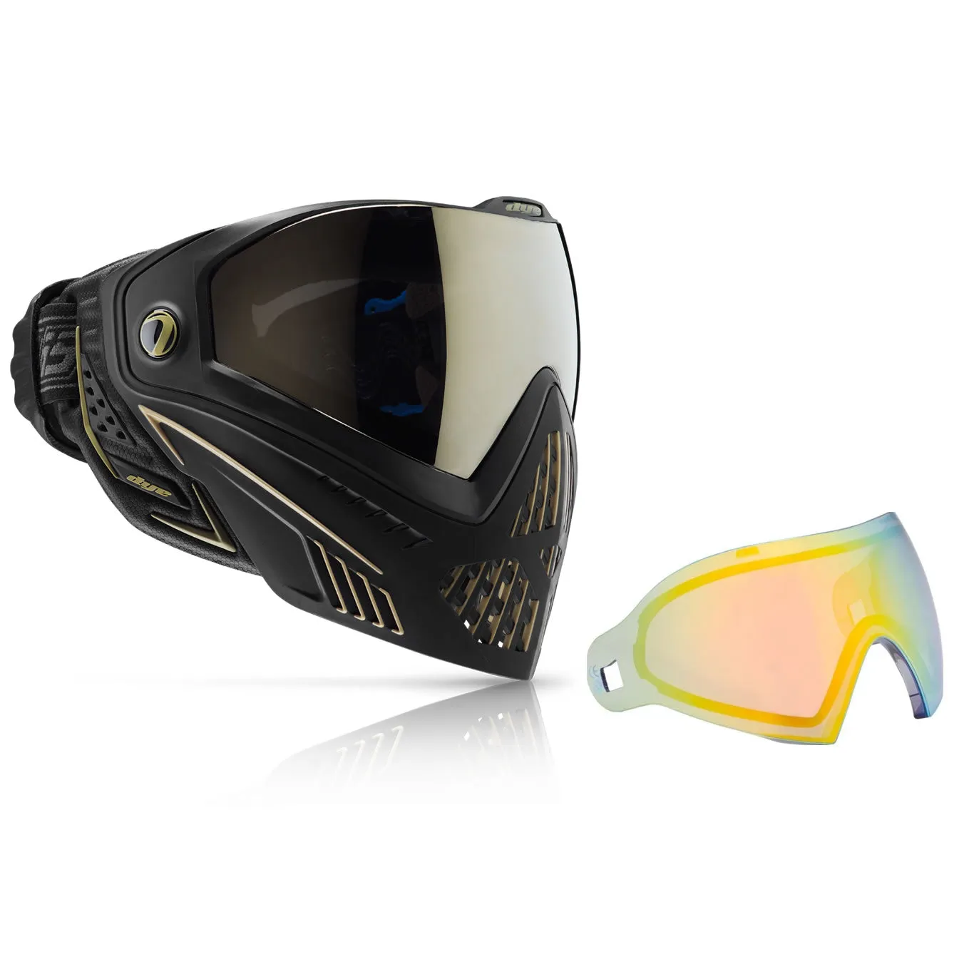 Mask / Lens Combo - Dye I5 2.0 Onyx/Gold W/Additional Thermal Lens