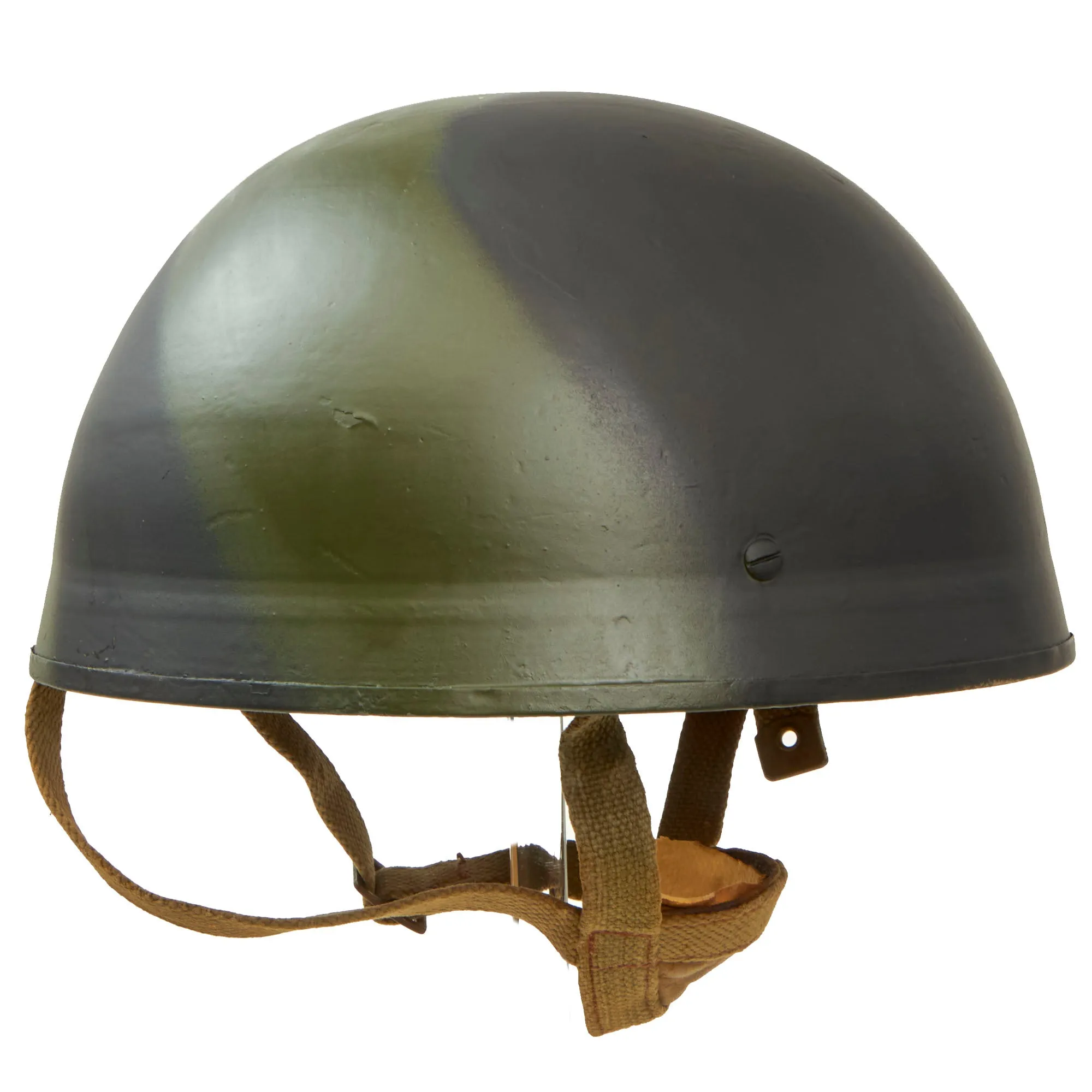 Original Belgian Post WWII British Style Paratrooper Helmet with Camouflage Pattern - Paracommando Regiment