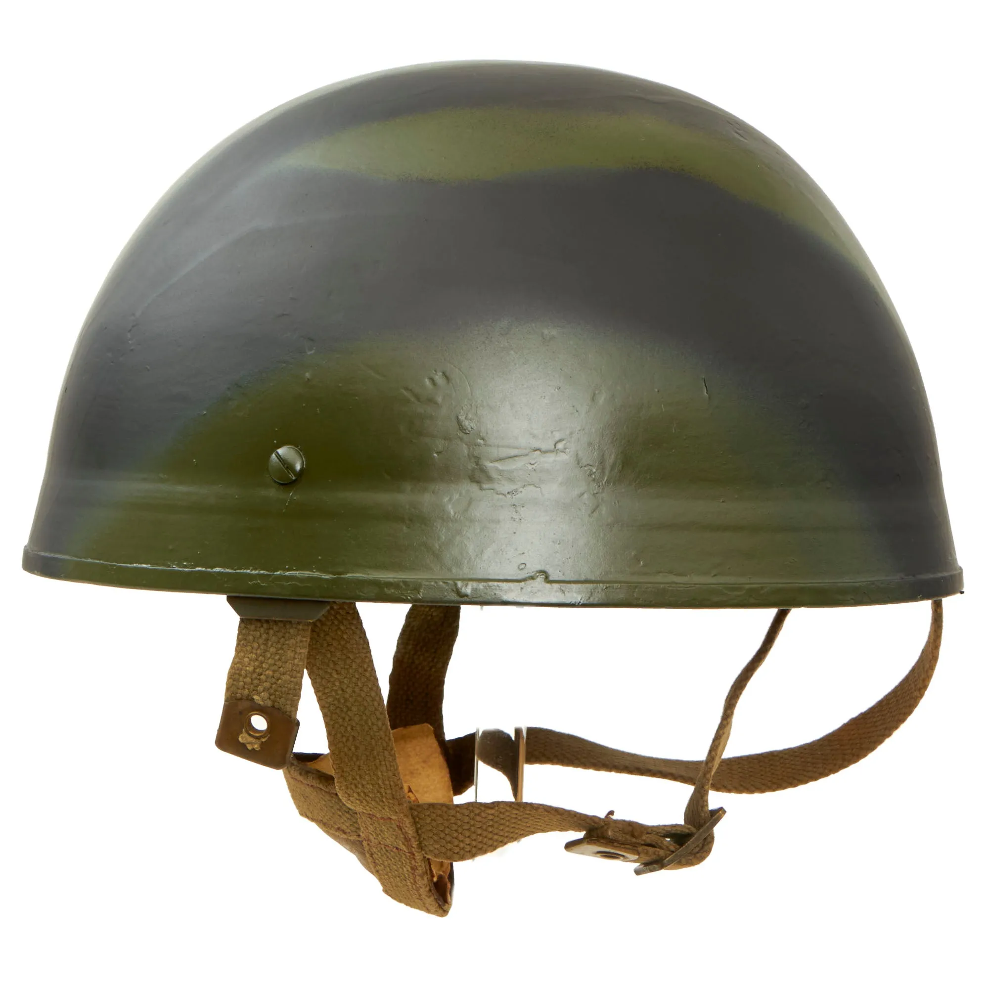 Original Belgian Post WWII British Style Paratrooper Helmet with Camouflage Pattern - Paracommando Regiment