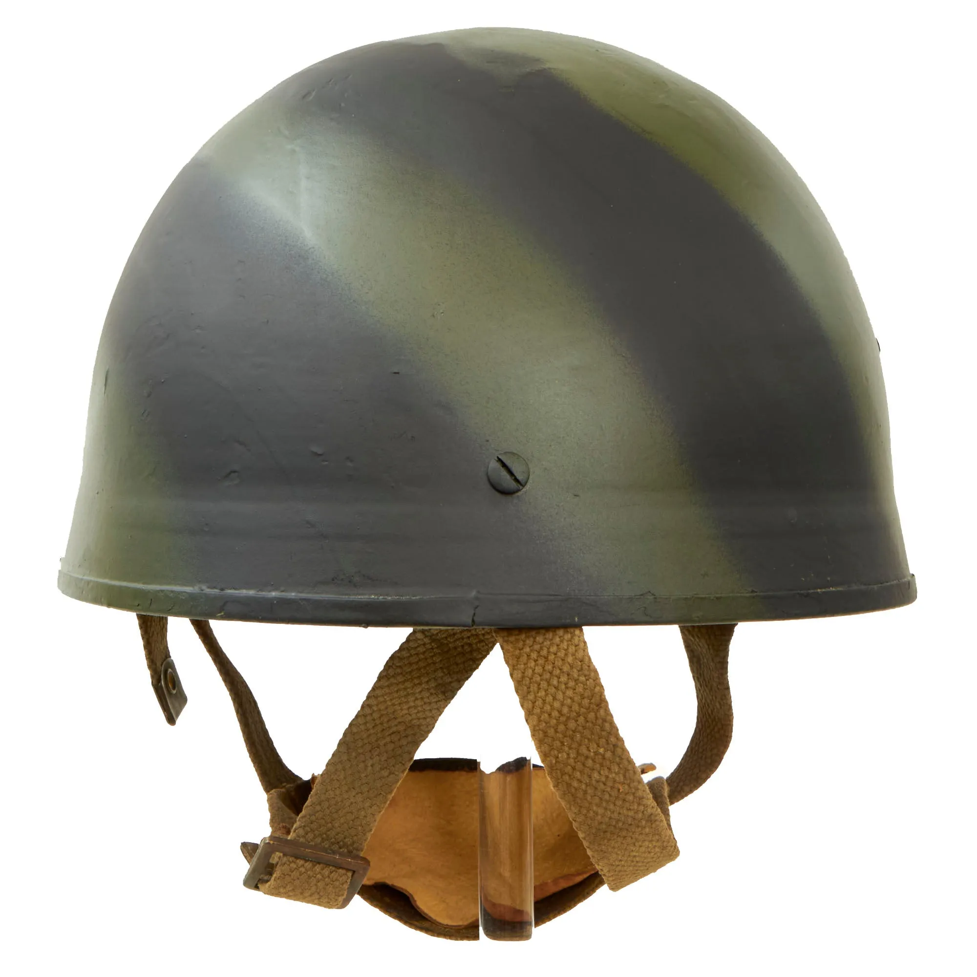 Original Belgian Post WWII British Style Paratrooper Helmet with Camouflage Pattern - Paracommando Regiment