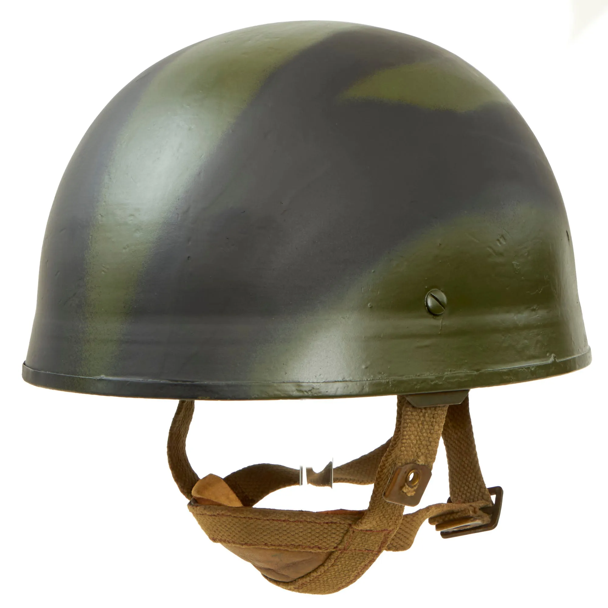 Original Belgian Post WWII British Style Paratrooper Helmet with Camouflage Pattern - Paracommando Regiment