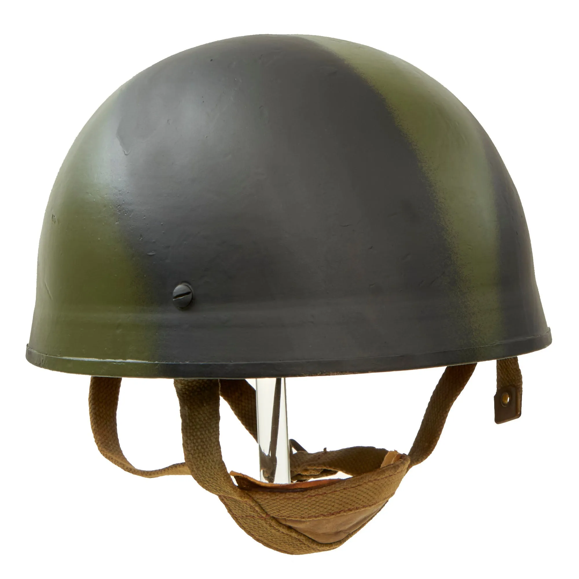 Original Belgian Post WWII British Style Paratrooper Helmet with Camouflage Pattern - Paracommando Regiment