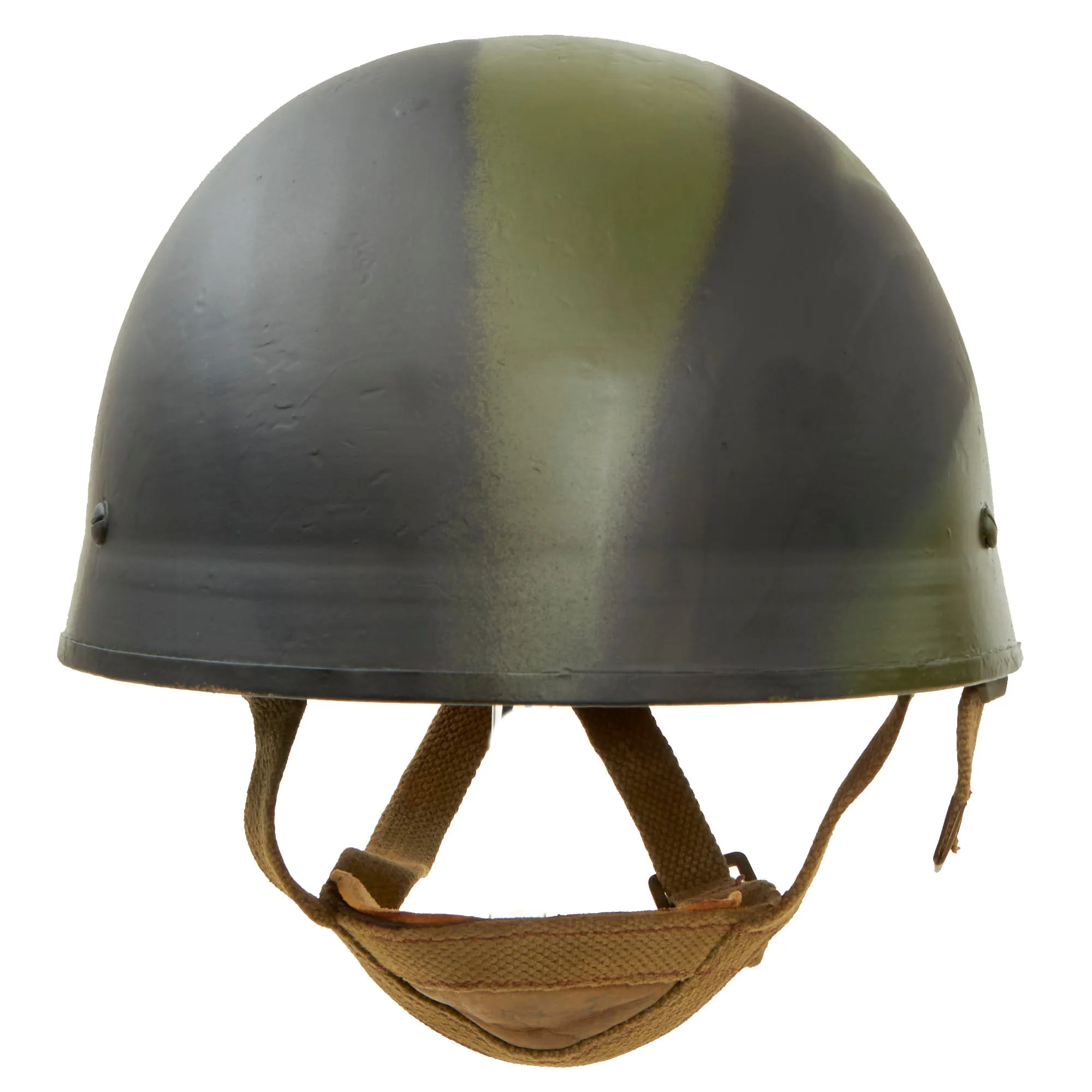 Original Belgian Post WWII British Style Paratrooper Helmet with Camouflage Pattern - Paracommando Regiment