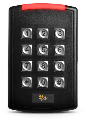 PDK-RKPB: Red Keypad High Security Proximity Reader (Mobile Credential Capable)
