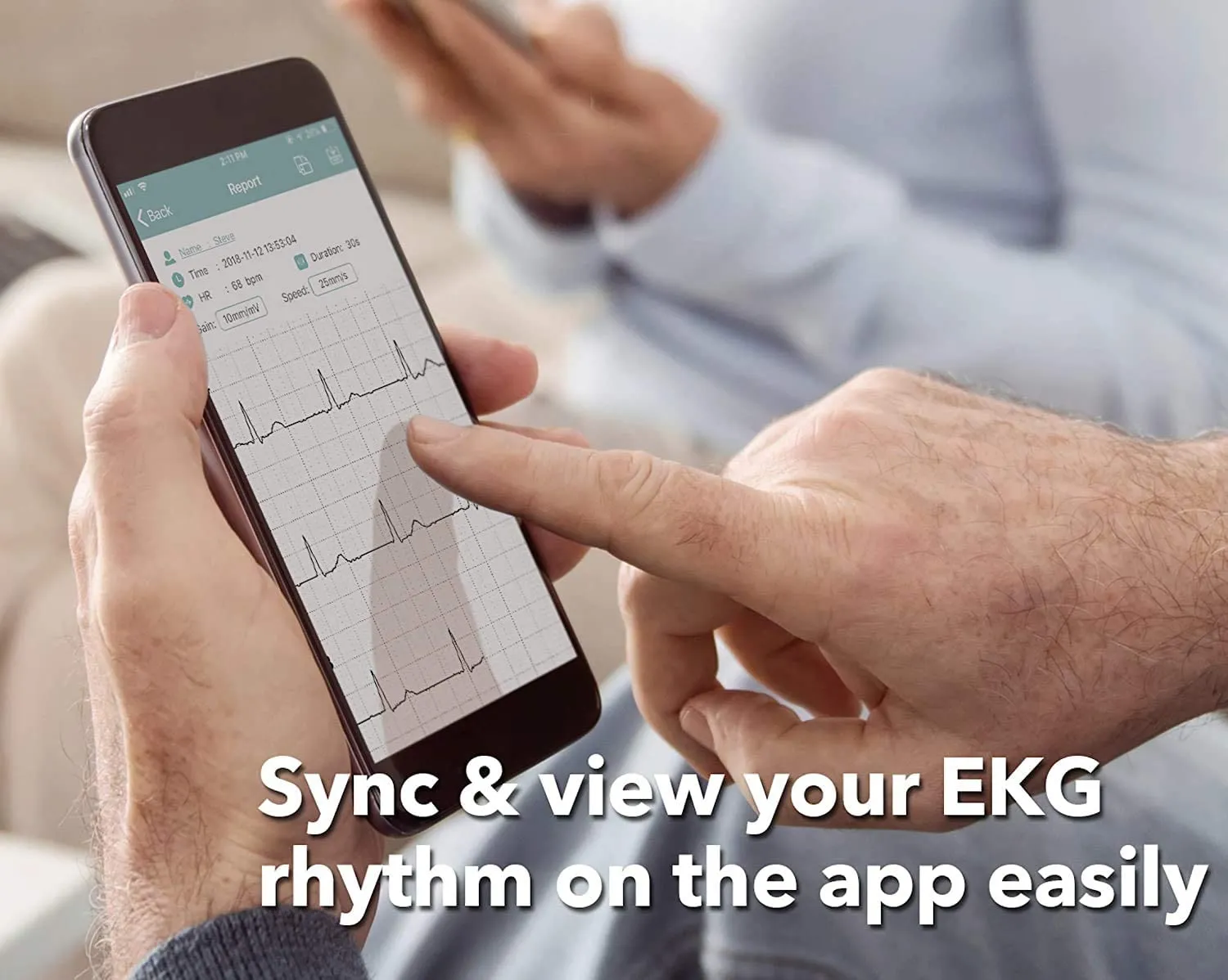 Portable EKG Monitoring Device (for iPhone & Android, Mac & Windows) | Personal EKG Heart Monitor to Track Heart Rate & Rhythm for Heart Performance