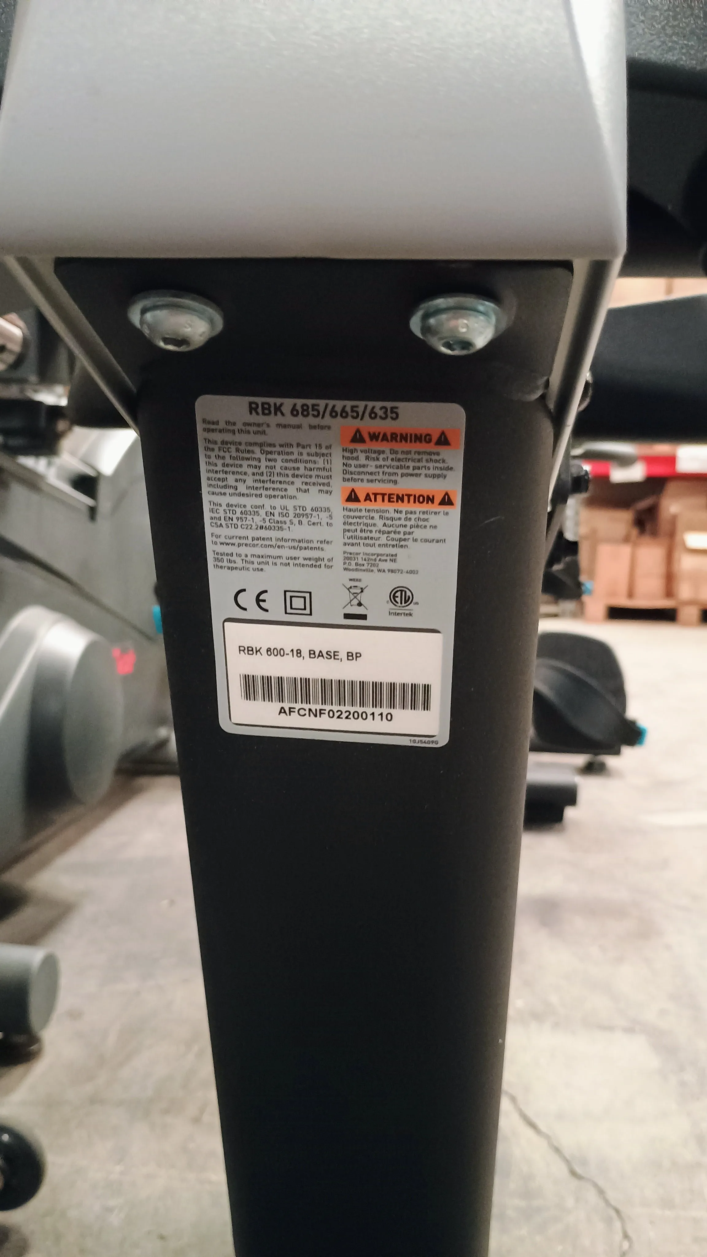 Precor RBK Recumbent Bike 685-665-635 w/ P82 Console (USED)