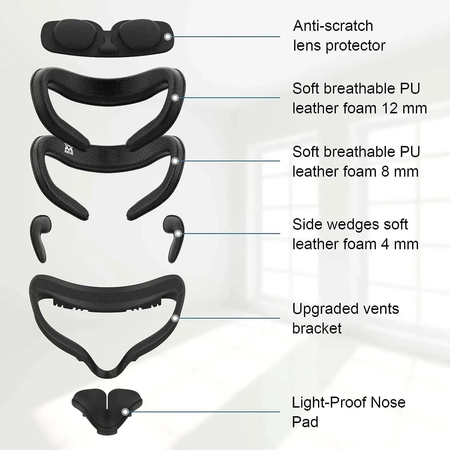Soft PU Leather Face Cover for Quest 2