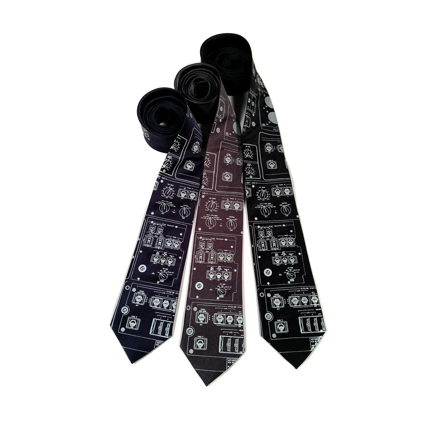 Space Shuttle Controls Silk Necktie
