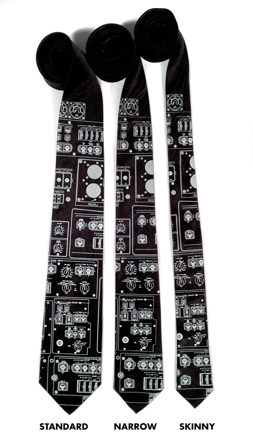 Space Shuttle Controls Silk Necktie