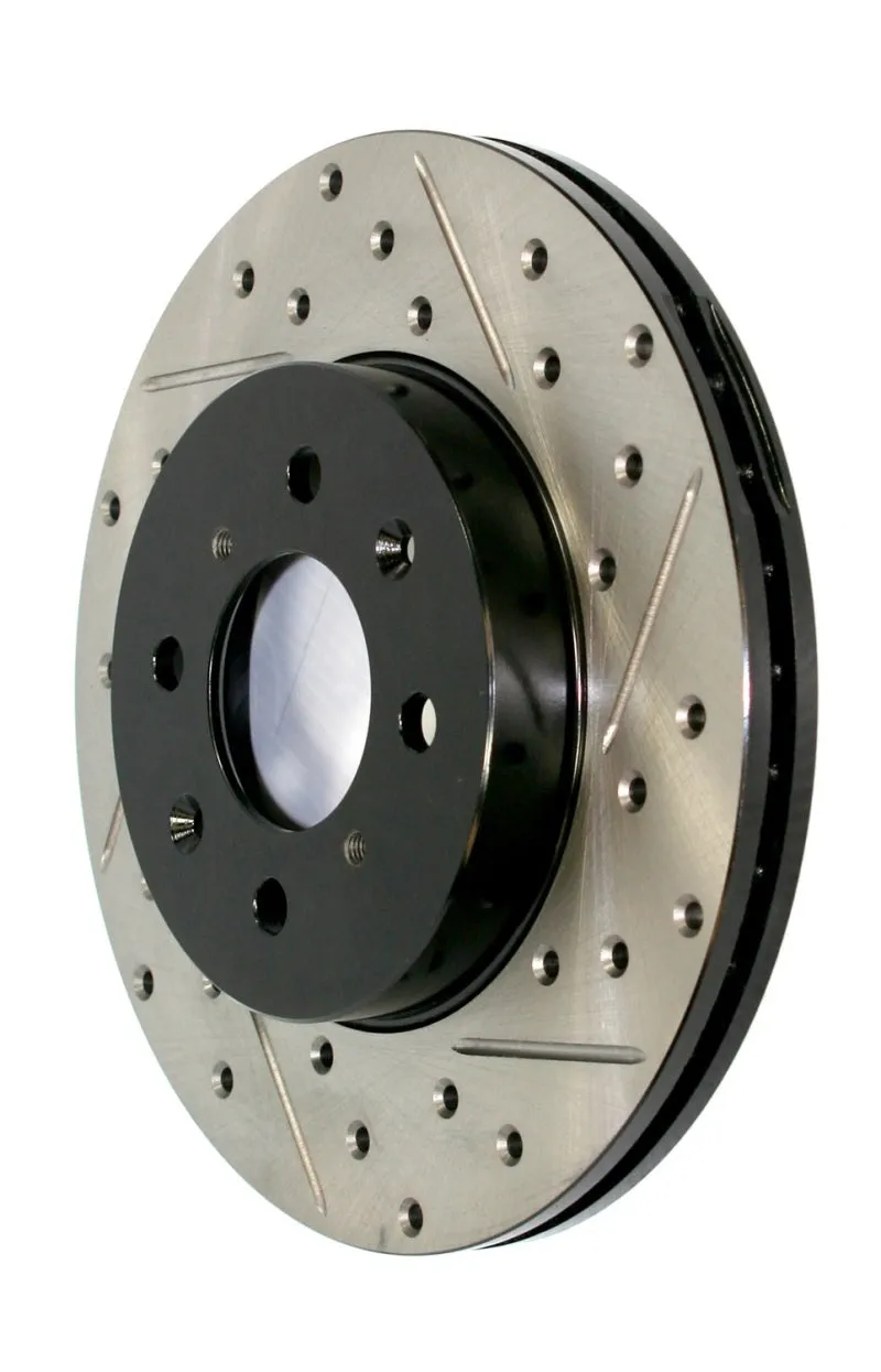 StopTech 93-99 Mitsubishi 3000GT SportStop Cryo Slotted & Drilled Front Left Rotor