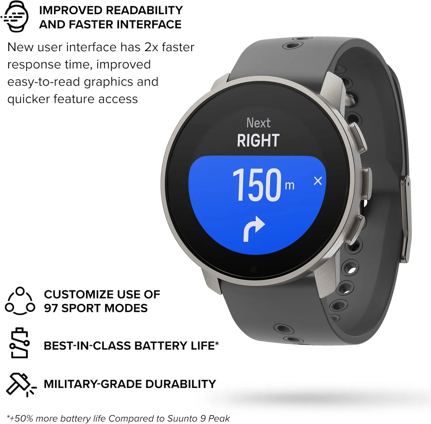 Suunto 9 Peak Pro Titanium Slate Watch (SS050809000)