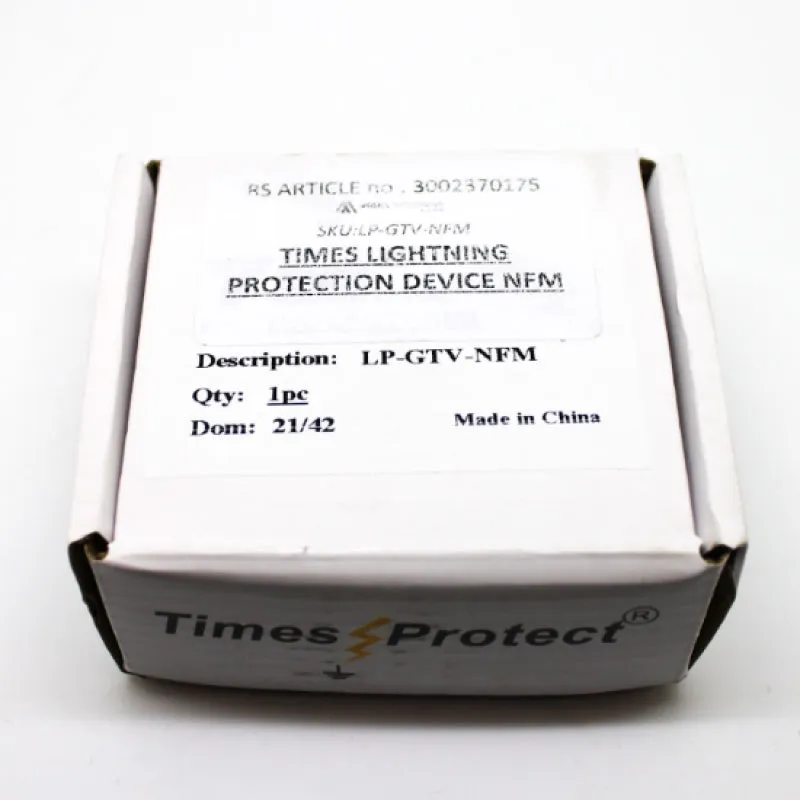 Times Microwave DC-7000Mhz N Type M-F Bi-Direct Lightning Protector LP-GTV-NFM