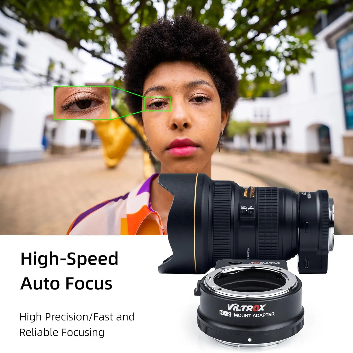 VILTROX NF-Z Auto Foucs Lens Adapter, Design for Nikon F-Mount Lens to Z-Mount Camera, Compatible with Z5 Z50 Z6 Z6II Z7 Z7II Zfc Cameras