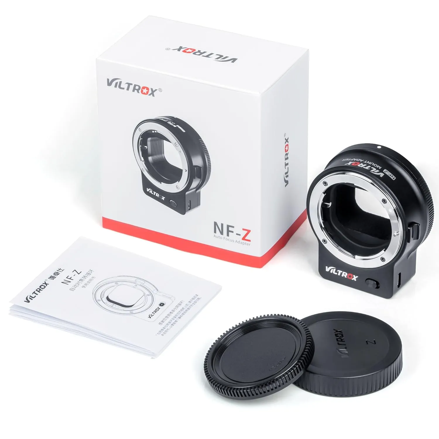 VILTROX NF-Z Auto Foucs Lens Adapter, Design for Nikon F-Mount Lens to Z-Mount Camera, Compatible with Z5 Z50 Z6 Z6II Z7 Z7II Zfc Cameras