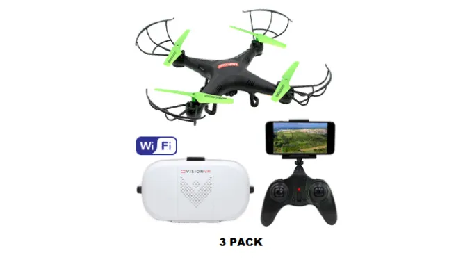 Virtual Reality Wifi Drone with Bonus VR Headset Combo Kit - Ships Next Day!