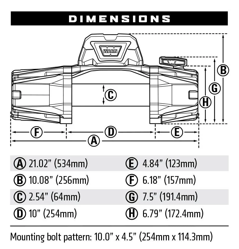 Warn 103255 VR EVO 12-S Electric Winch - 12,000 lbs. Pull Rating, 90 ft. Synthetic Line