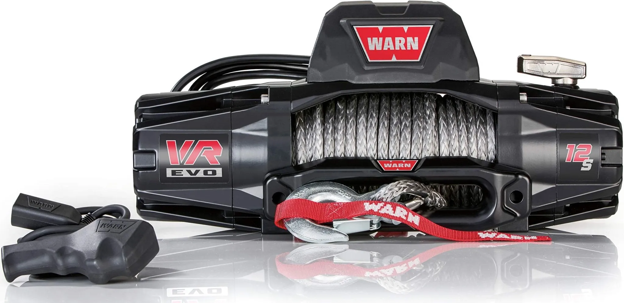 Warn 103255 VR EVO 12-S Electric Winch - 12,000 lbs. Pull Rating, 90 ft. Synthetic Line