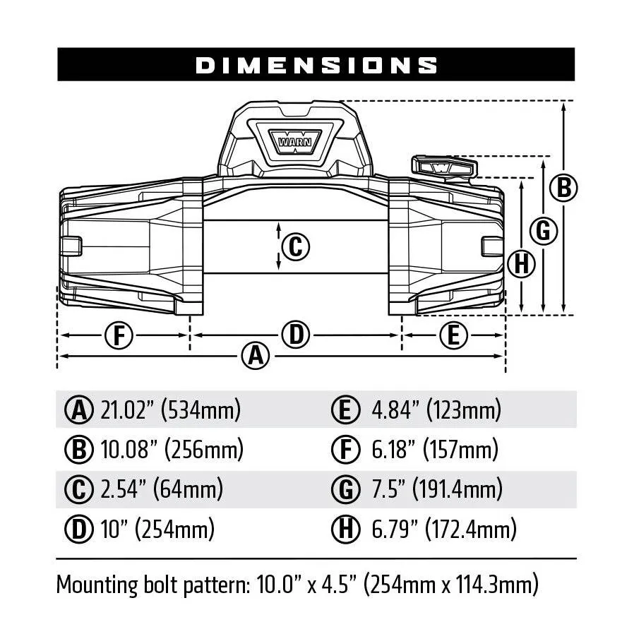 Warn VR EVO 10-S 10,000lb Winch w/ Synthetic Cable (103253)