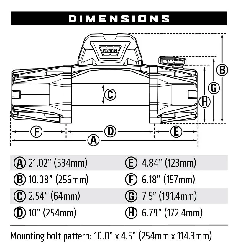 WARN VR EVO 12S - 12,000LB WINCH